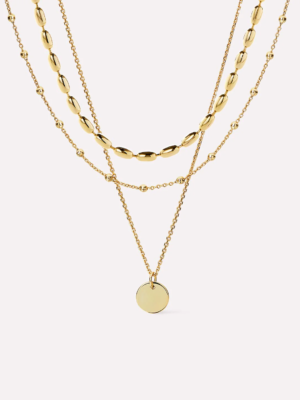 3 Stone Birthstone Necklace